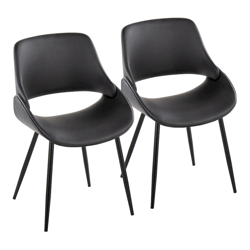 Sedia da pranzo Carson Carrington Svellingen con gambe affusolate in metallo (set da 2)