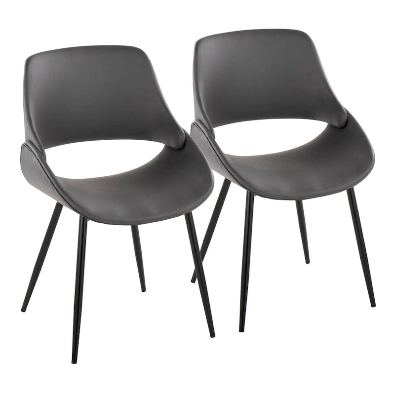 Sedia da pranzo Carson Carrington Svellingen con gambe affusolate in metallo (set da 2)