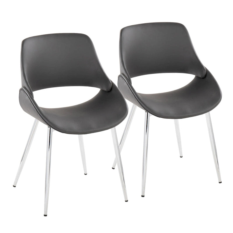 Sedia da pranzo Carson Carrington Svellingen con gambe affusolate in metallo (set da 2)