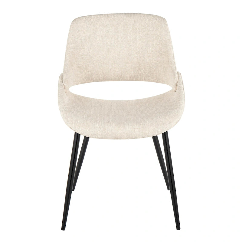 Sedia da pranzo Carson Carrington Svellingen con gambe affusolate in metallo (set da 2)
