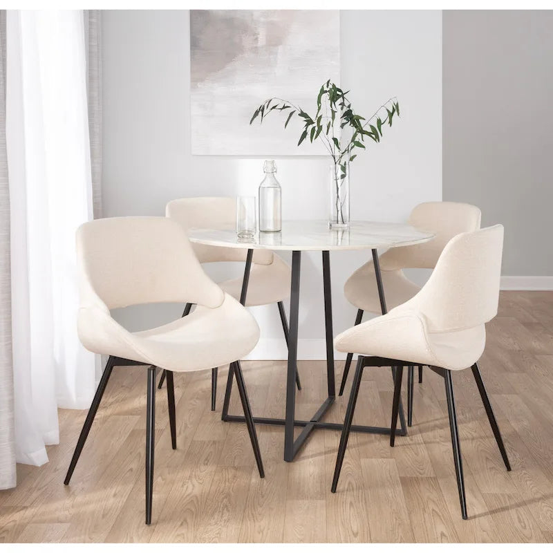 Sedia da pranzo Carson Carrington Svellingen con gambe affusolate in metallo (set da 2)