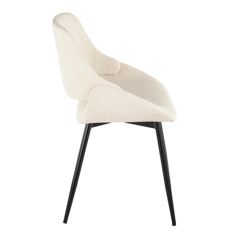 Sedia da pranzo Carson Carrington Svellingen con gambe affusolate in metallo (set da 2)