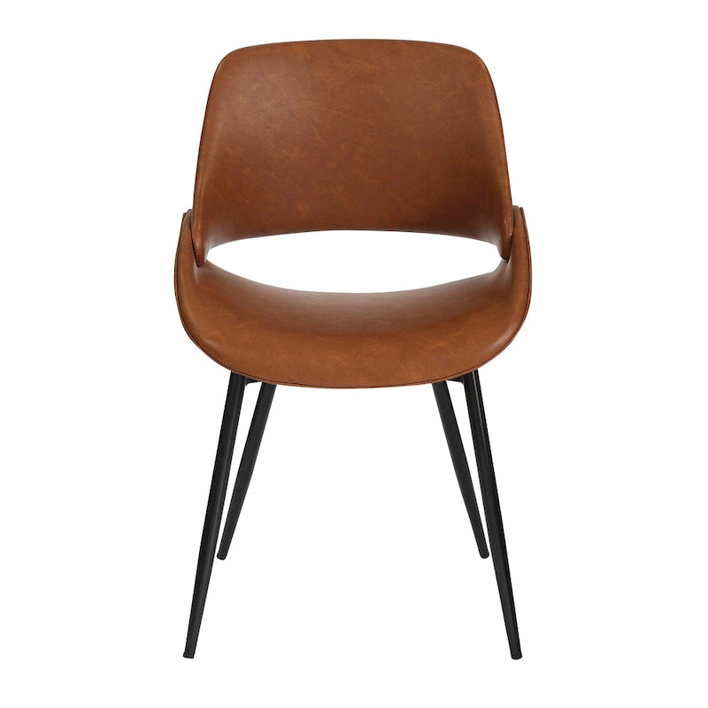Sedia da pranzo Carson Carrington Svellingen con gambe affusolate in metallo (set da 2)