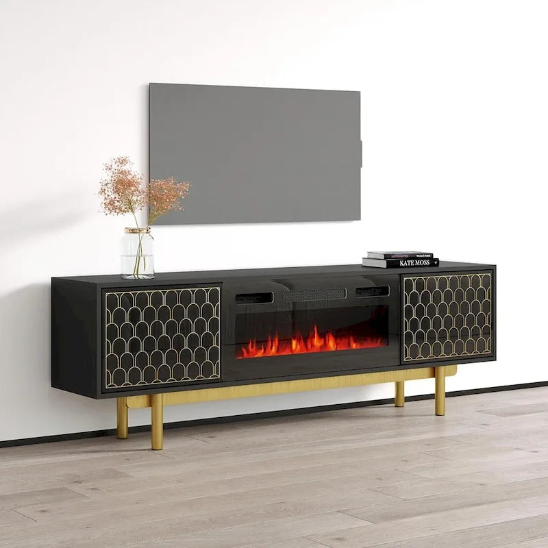 Mobile TV con caminetto Karp BL-EF