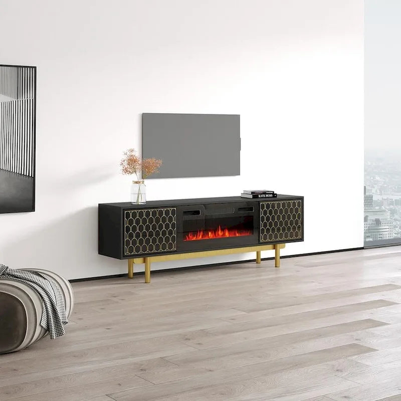 Mobile TV con caminetto Karp BL-EF