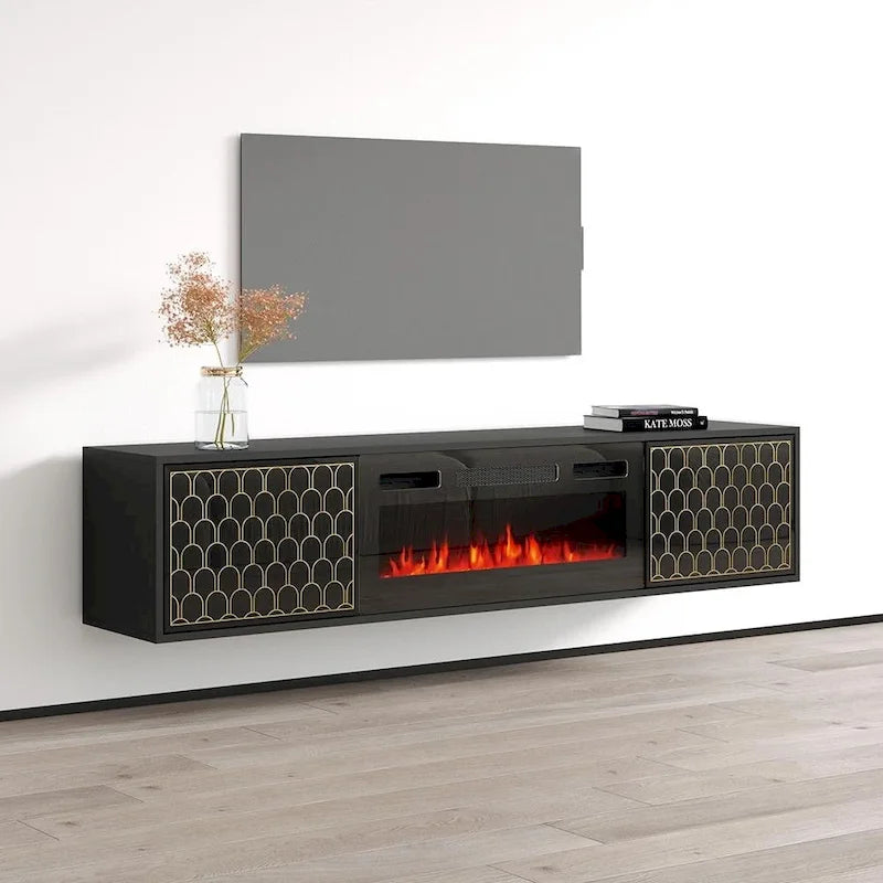 Mobile TV con caminetto Karp BL-EF