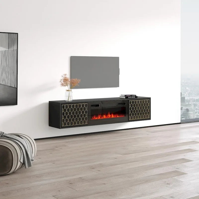 Mobile TV con caminetto Karp BL-EF