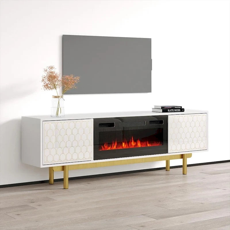 Mobile TV con caminetto Karp BL-EF