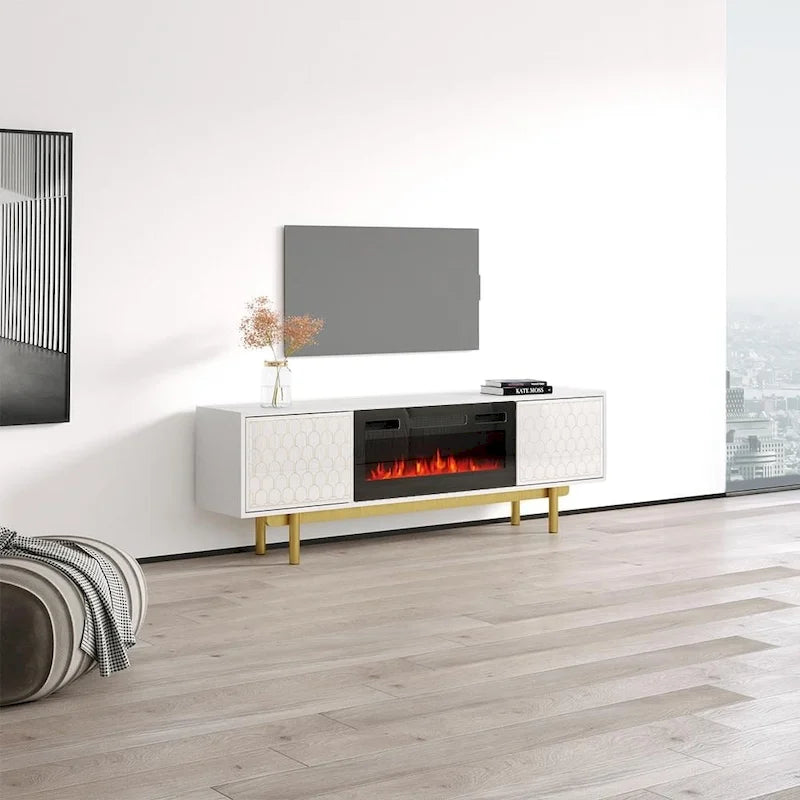 Mobile TV con caminetto Karp BL-EF