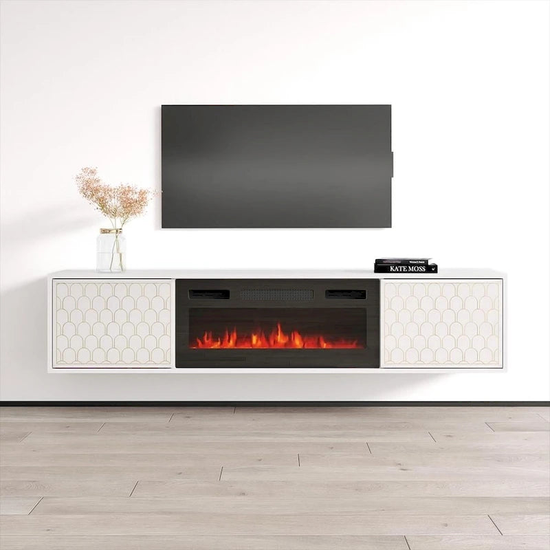 Mobile TV con caminetto Karp BL-EF