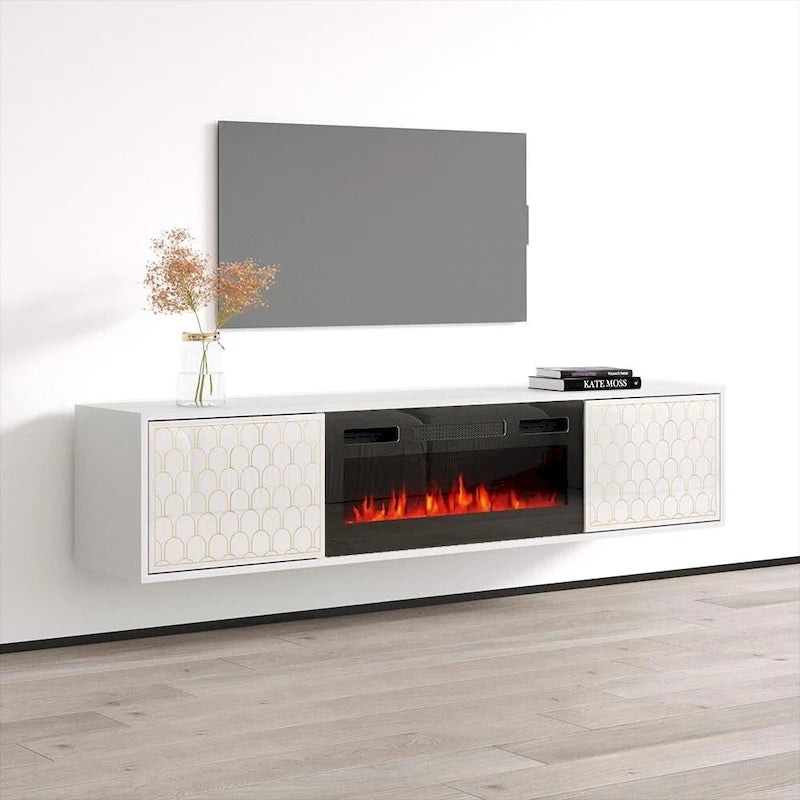 Mobile TV con caminetto Karp BL-EF