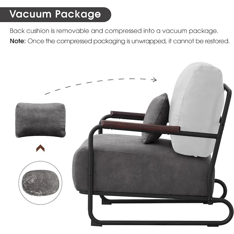 MCombo set di 2 poltrone moderne con gambe in acciaio, tessuto Leathaire HQ102