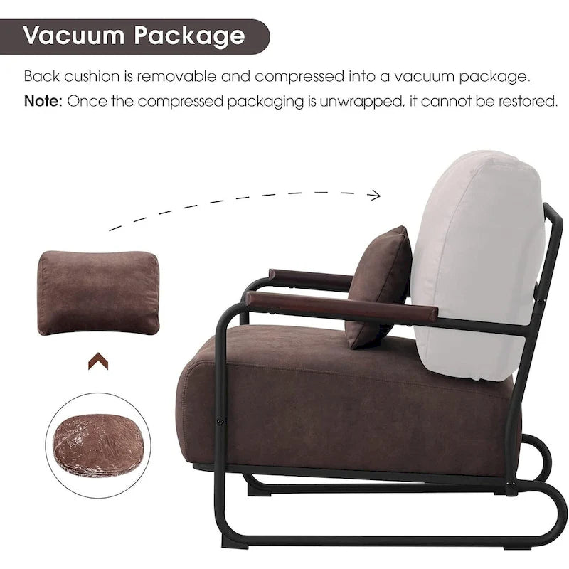 MCombo set di 2 poltrone moderne con gambe in acciaio, tessuto Leathaire HQ102