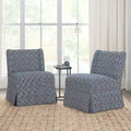 Set di 2 sedie slipper imbottite Falk Transitional con rivestimento e gambe in legno massello di HULALA HOME