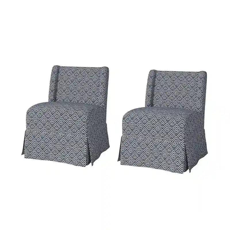 Set di 2 sedie slipper imbottite Falk Transitional con rivestimento e gambe in legno massello di HULALA HOME
