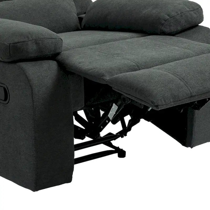 Set di 2 moderne poltrone reclinabili manuali regolabili