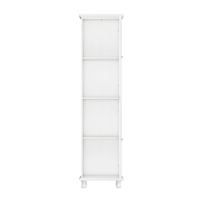 Set di mobili con vetrina in vetro temperato e combinazione porta TV - Madia laterale + Mobile TV
