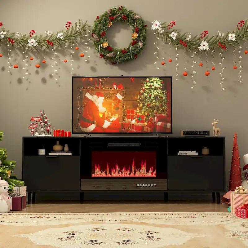 Caminetto elettrico d'ambiente e mobile TV resistente a basso consumo energetico