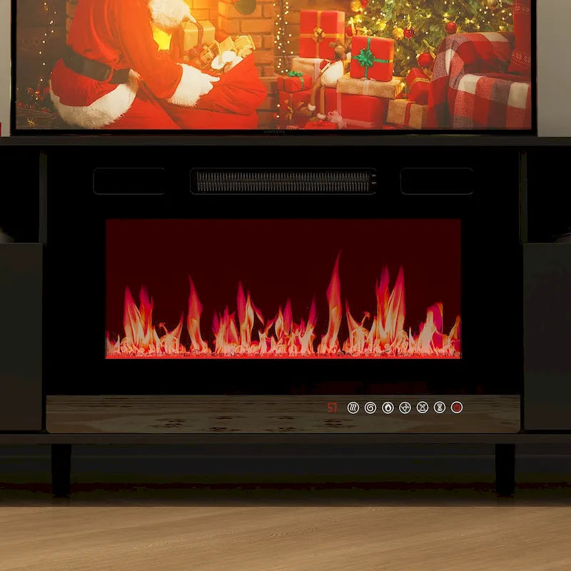 Caminetto elettrico d'ambiente e mobile TV resistente a basso consumo energetico