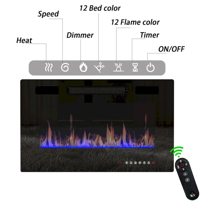Caminetto elettrico d'ambiente e mobile TV resistente a basso consumo energetico