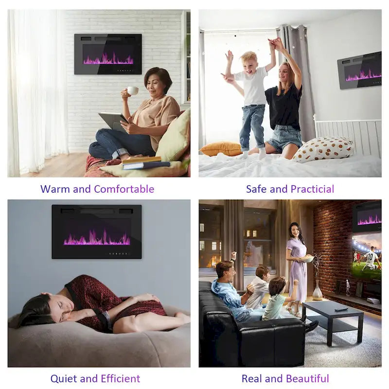 Caminetto elettrico d'ambiente e mobile TV resistente a basso consumo energetico