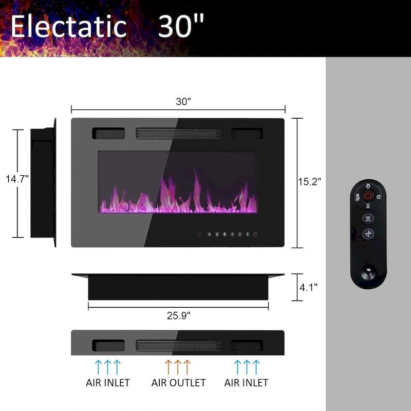 Caminetto elettrico d'ambiente e mobile TV resistente a basso consumo energetico