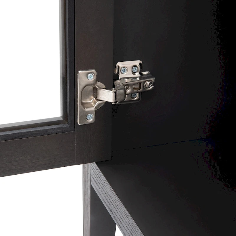 Mobile Contenitore in Legno con Tre Ante in Vetro Temperato