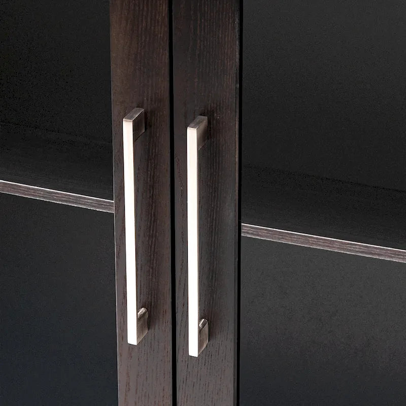 Mobile Contenitore in Legno con Tre Ante in Vetro Temperato