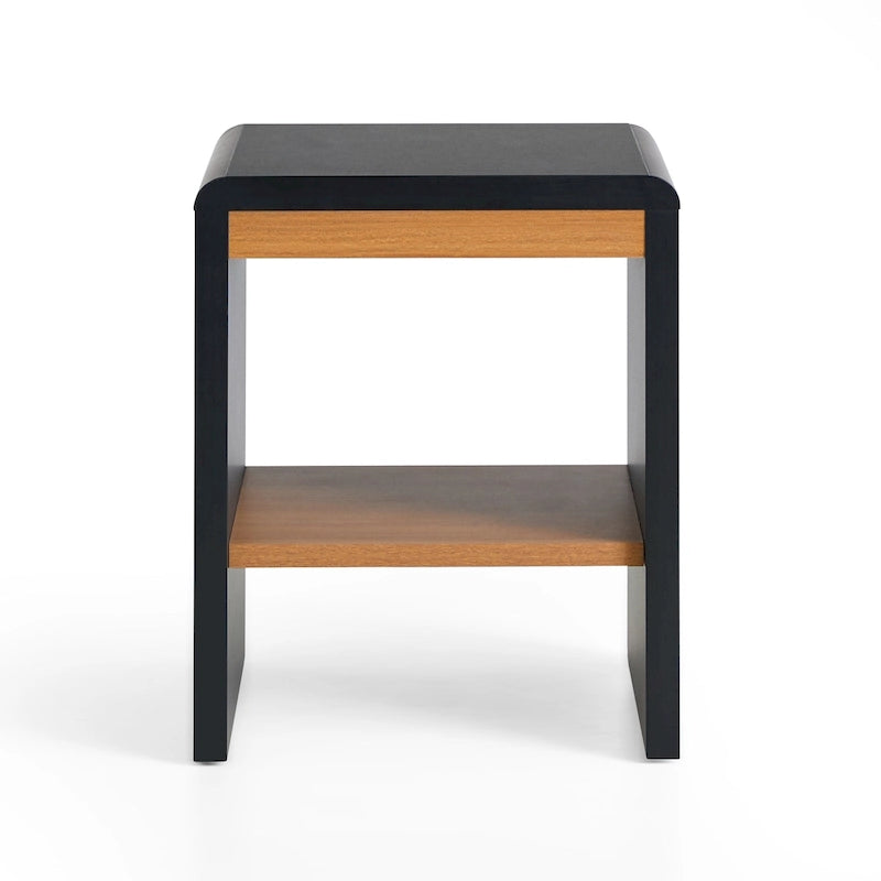 Table d'appoint Brookside Reyna moderne en bois avec coins arrondis