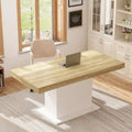 Tavolo da Pranzo Allungabile con Piano in Legno, Computer (Nero/Bianco)