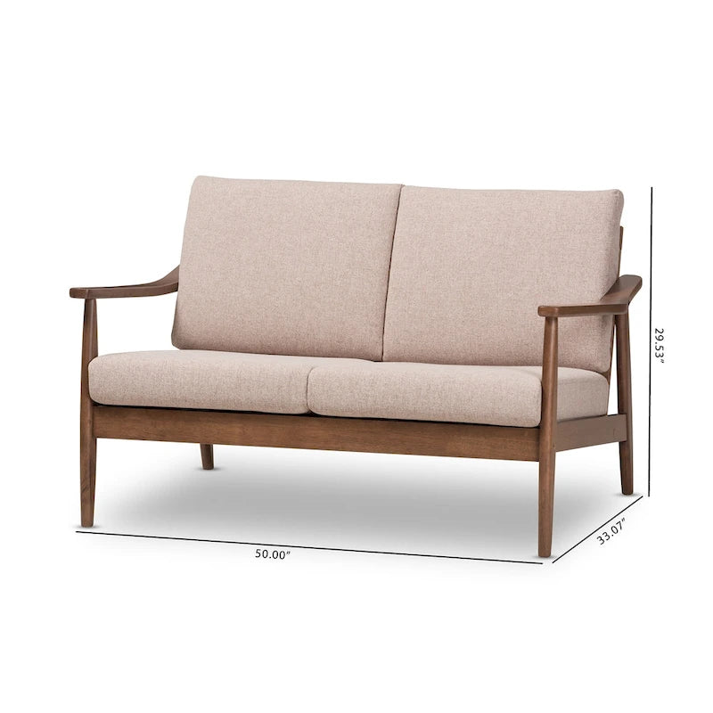 Divanetto Mid-Century di Baxton Studio