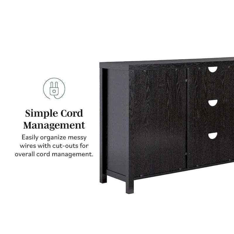 Middlebrook Designs Credenza a 2 ante da 58 pollici con pannelli in rattan ad arco