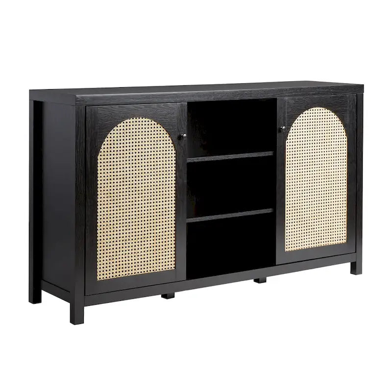 Middlebrook Designs Credenza a 2 ante da 58 pollici con pannelli in rattan ad arco