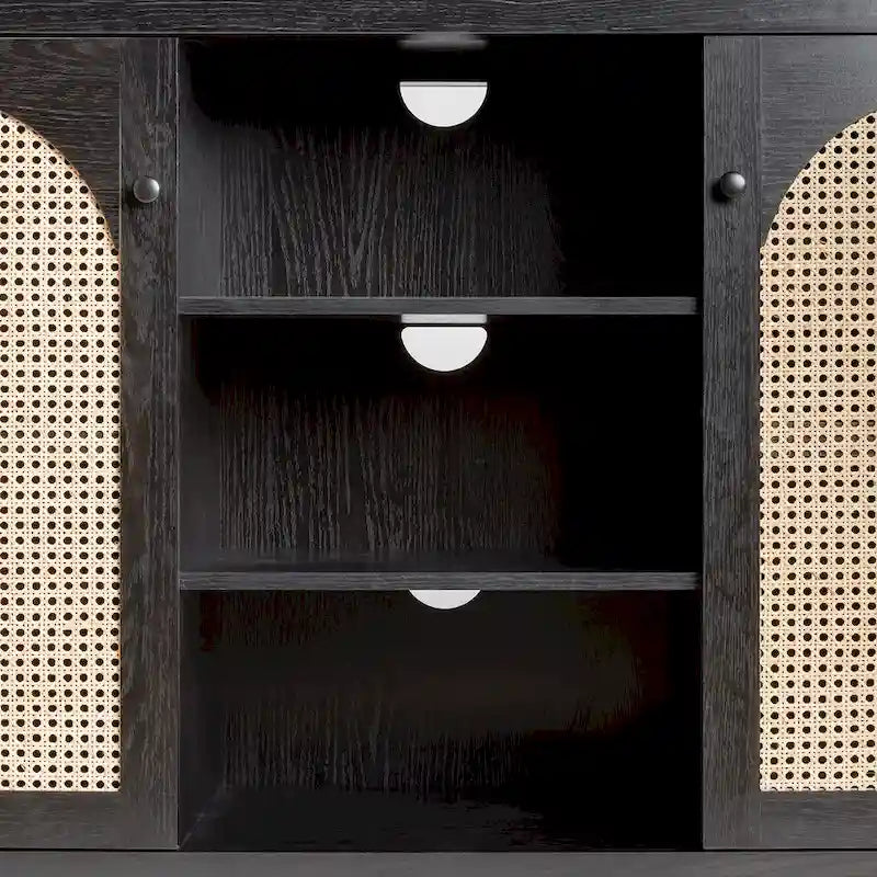Middlebrook Designs Credenza a 2 ante da 58 pollici con pannelli in rattan ad arco