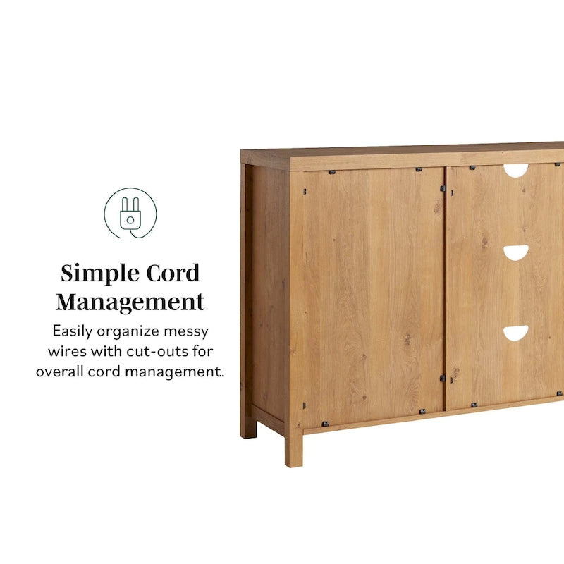 Middlebrook Designs Credenza a 2 ante da 58 pollici con pannelli in rattan ad arco