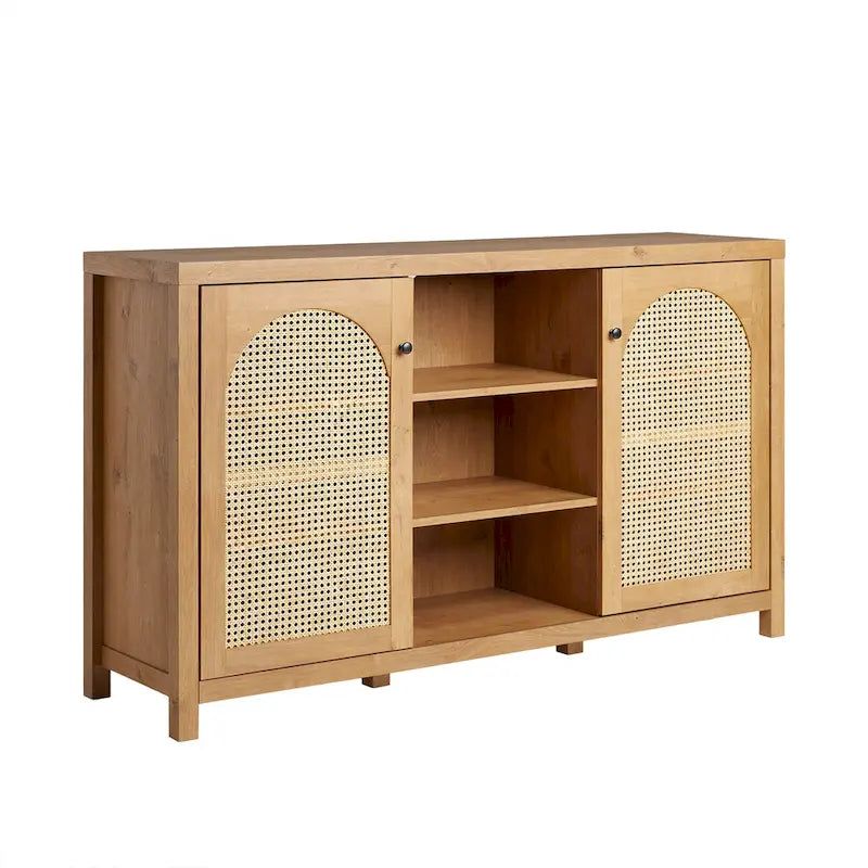 Middlebrook Designs Credenza a 2 ante da 58 pollici con pannelli in rattan ad arco