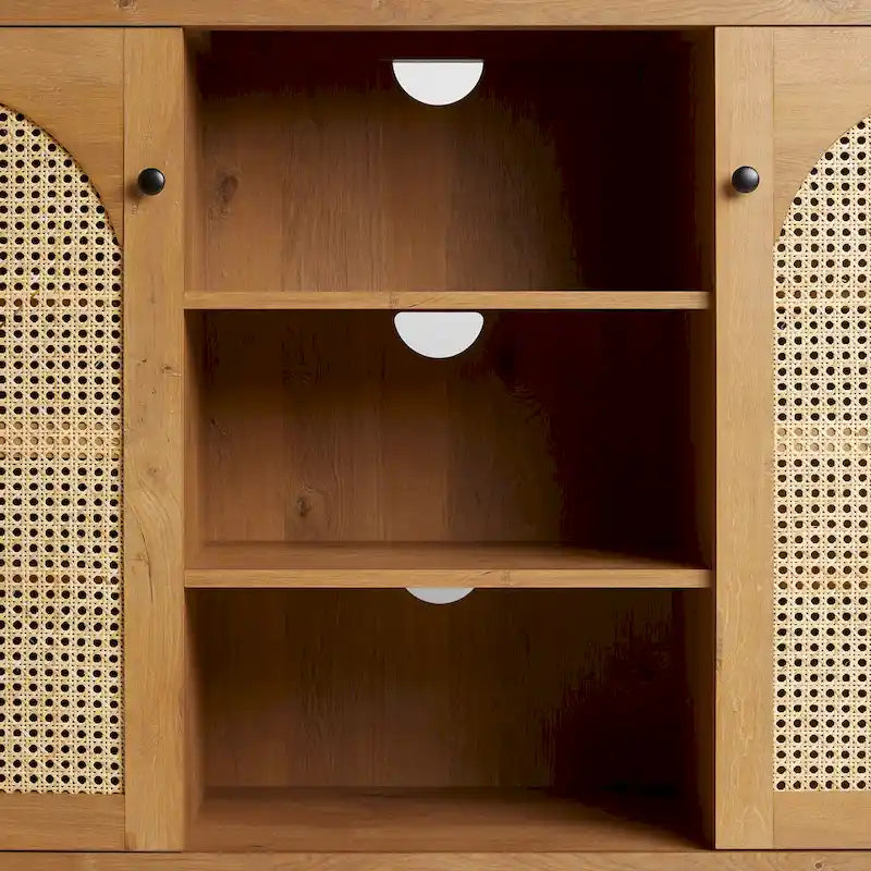 Middlebrook Designs Credenza a 2 ante da 58 pollici con pannelli in rattan ad arco