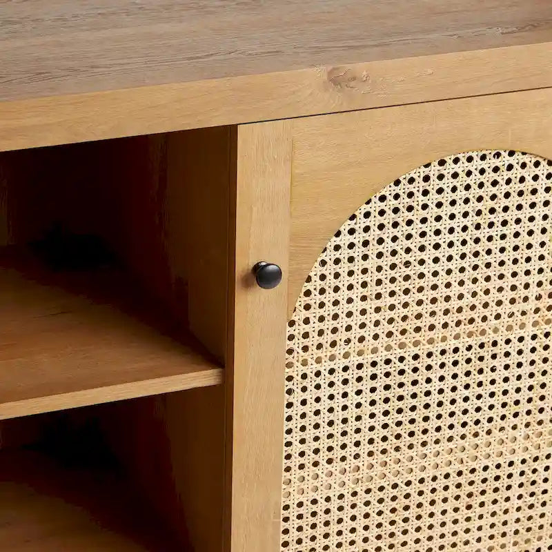 Middlebrook Designs Credenza a 2 ante da 58 pollici con pannelli in rattan ad arco