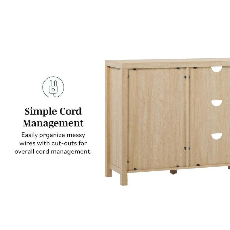 Middlebrook Designs Credenza a 2 ante da 58 pollici con pannelli in rattan ad arco