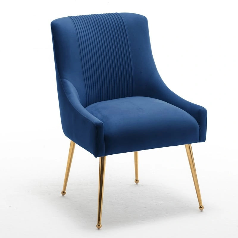 SEYNAR Sedia da Pranzo o da Toilette in Velluto Piega Bouclé Moderno Glam, Set da 4, con Maniglia Posteriore