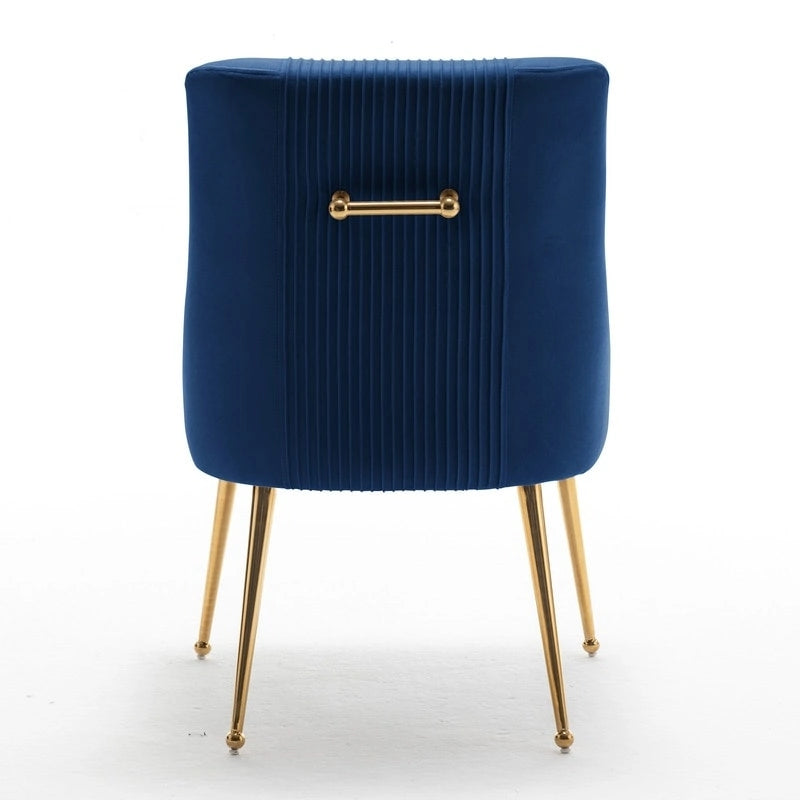 SEYNAR Sedia da Pranzo o da Toilette in Velluto Piega Bouclé Moderno Glam, Set da 4, con Maniglia Posteriore