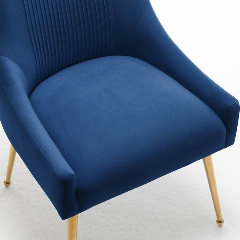 SEYNAR Sedia da Pranzo o da Toilette in Velluto Piega Bouclé Moderno Glam, Set da 4, con Maniglia Posteriore