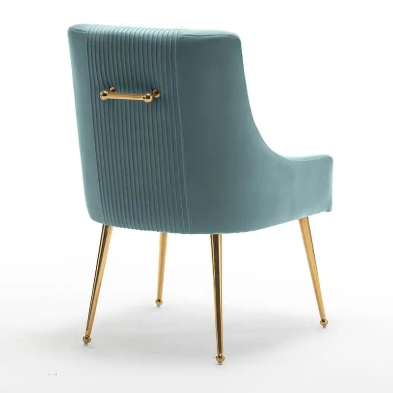 SEYNAR Sedia da Pranzo o da Toilette in Velluto Piega Bouclé Moderno Glam, Set da 4, con Maniglia Posteriore