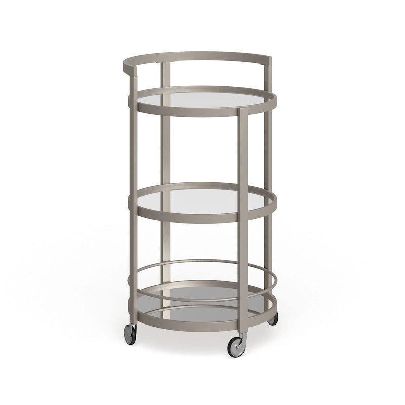 Carrello da bar a specchio Carmen Silver Orchid