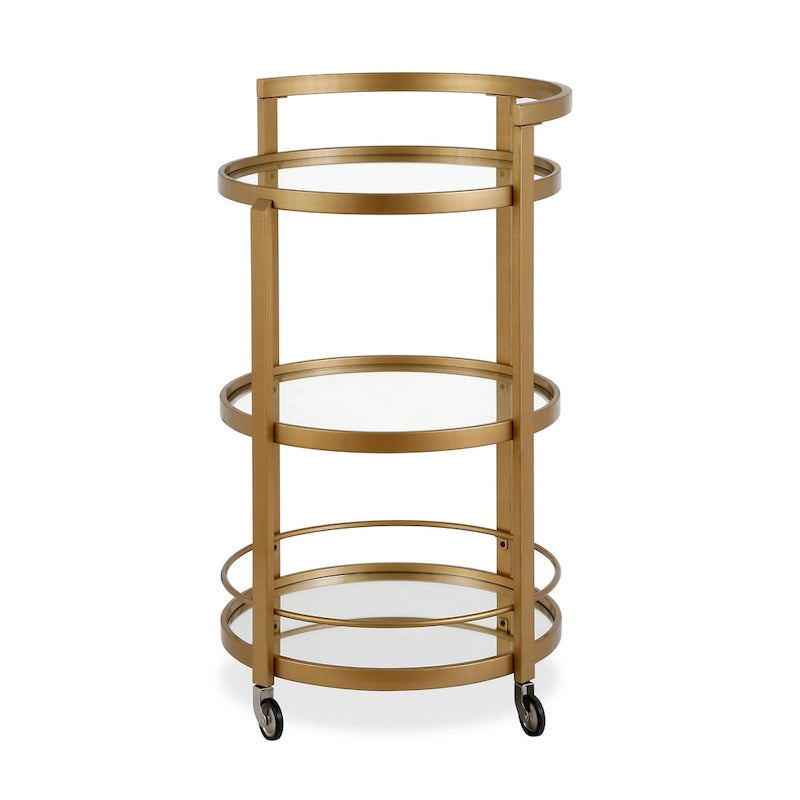 Carrello da bar a specchio Carmen Silver Orchid