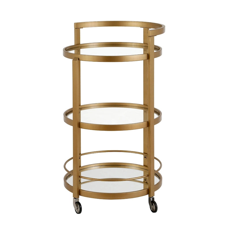 Carrello da bar a specchio Carmen Silver Orchid