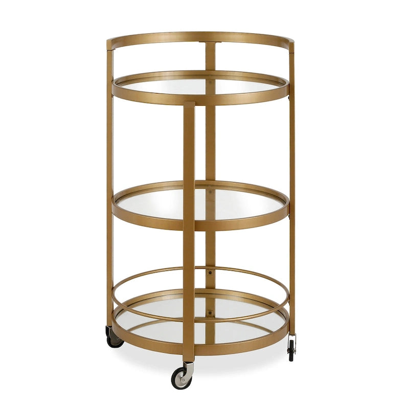 Carrello da bar a specchio Carmen Silver Orchid