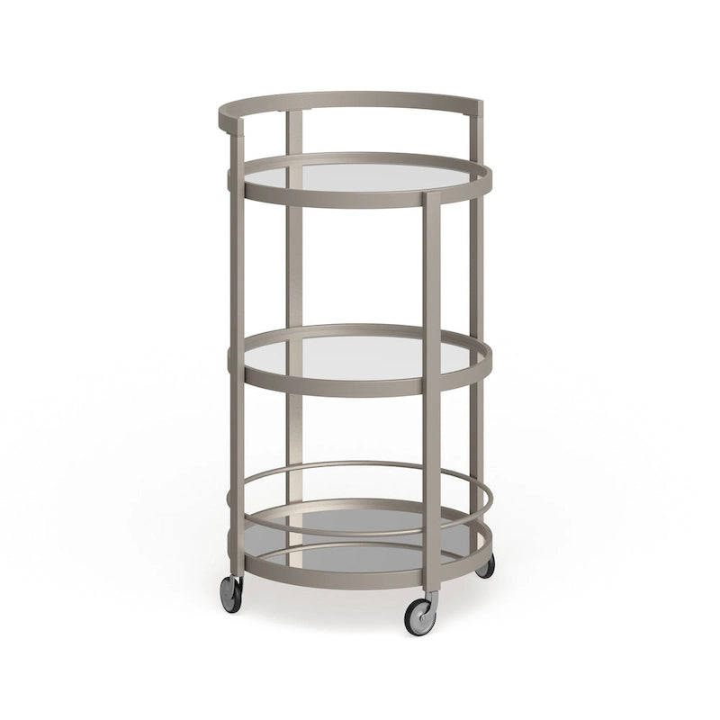 Carrello da bar a specchio Carmen Silver Orchid
