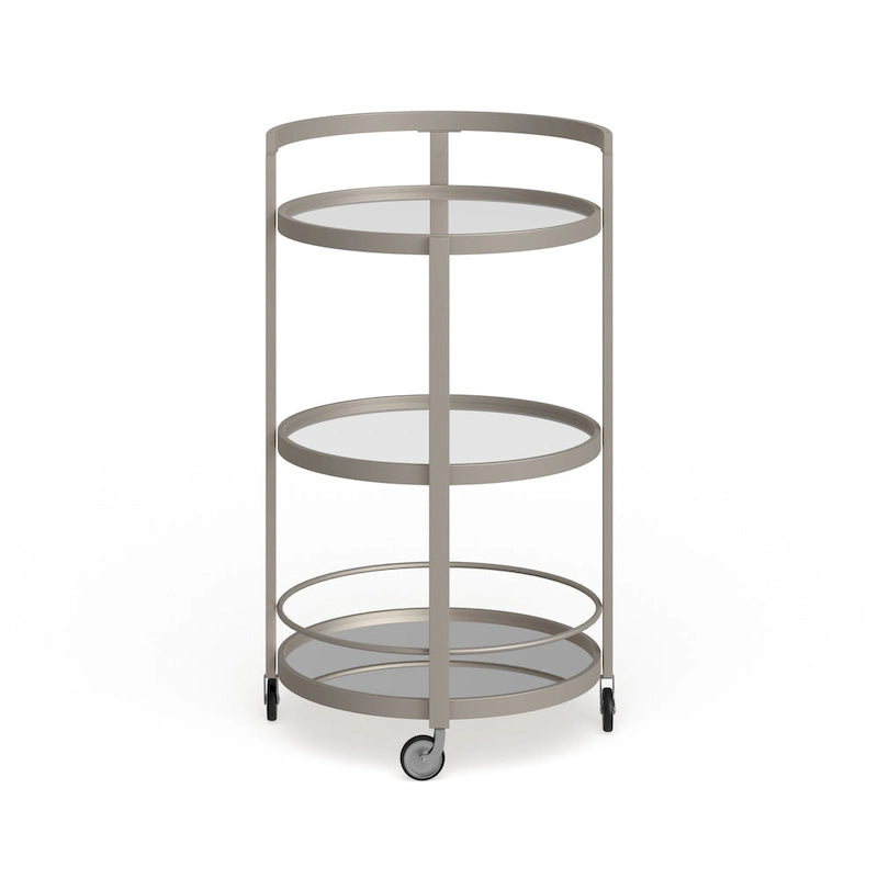 Carrello da bar a specchio Carmen Silver Orchid