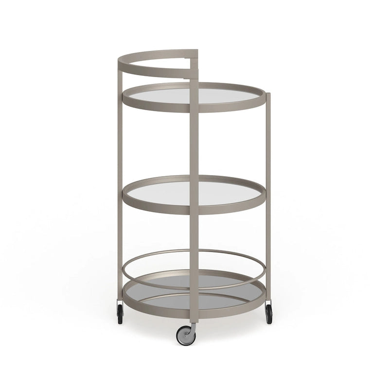 Carrello da bar a specchio Carmen Silver Orchid